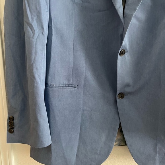 Sean John Light Blue Blazer Jacket 46 Long - Picture 3 of 8